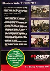 Back Of The Box | Kingdom Under Fire Heroes [EB Games] Xbox
