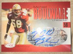 Michael Boulware [Red] Football Cards 2004 Sage Autographs Prices