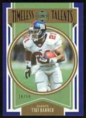 Tiki Barber [Blue] Football Cards 2022 Panini Legacy Timeless Talents Prices