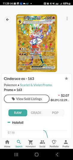 Cinderace Ex #163 photo