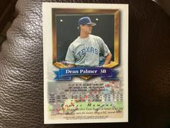 Back | Dean Palmer Baseball Cards 1994 Topps Pre Production