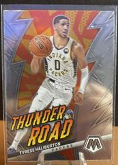 Tyrese Haliburton #3 Basketball Cards 2022 Panini Mosaic Thunder Road Prices