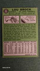 Back  | Lou Brock Baseball Cards 1967 Topps