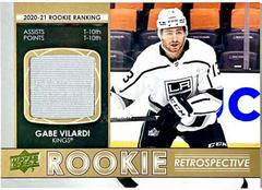 Gabe Vilardi [Jersey] #RR-6 Hockey Cards 2021 Upper Deck Rookie Retrospective Prices