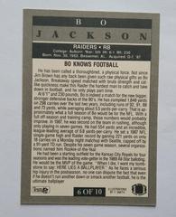 Bo Jackson #6 | Bo Jackson Football Cards 1991 Fleer Pro Visions