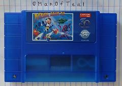 Rare Blue Cartridge Variant Front | Mega Man X [iam8bit 30th Anniversary Edition] Super Nintendo