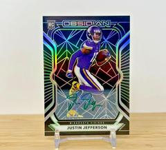 Justin Jefferson [Autograph Electric Etch Green] #109 Football Cards 2020 Panini Obsidian Prices