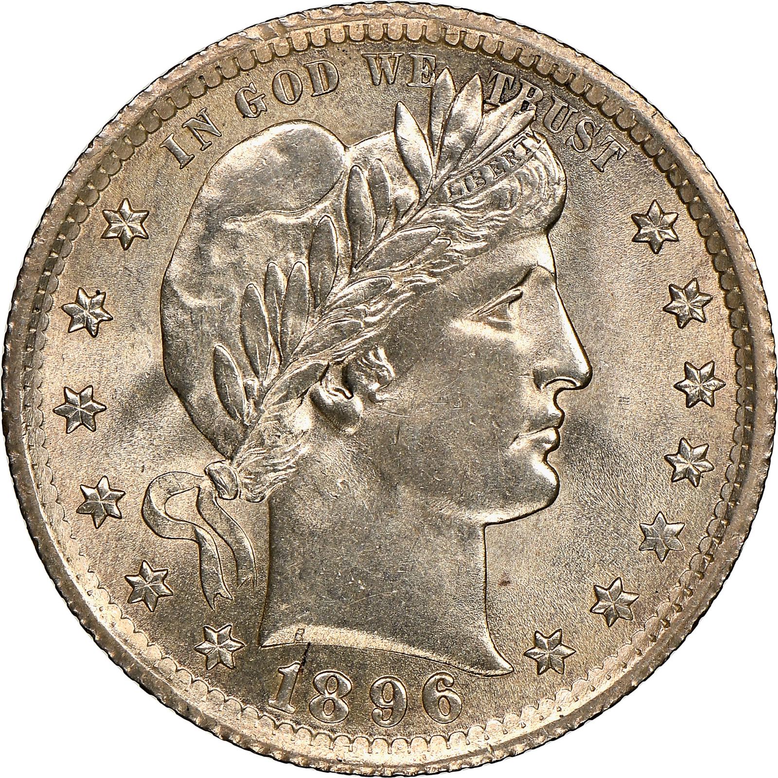 1896 O Coins Barber Quarter