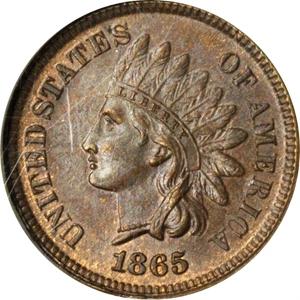 1865 [DOUBLE DIE FS-1801] Coins Indian Head Penny