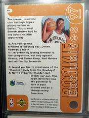 Reverse Image | Samaki Walker Basketball Cards 1996 Upper Deck Rookie Exclusives