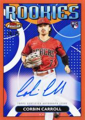 Corbin Carroll [Orange] Baseball Cards 2023 Topps Finest Rookies Design Variation Autographs Prices