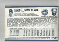 Card Back | Tom Seaver [1970 ERA 2. 81] Baseball Cards 1972 Kellogg's
