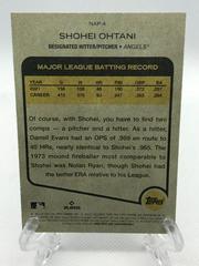 Back Of Card | Shohei Ohtani Baseball Cards 2022 Topps Heritage New Age Performers