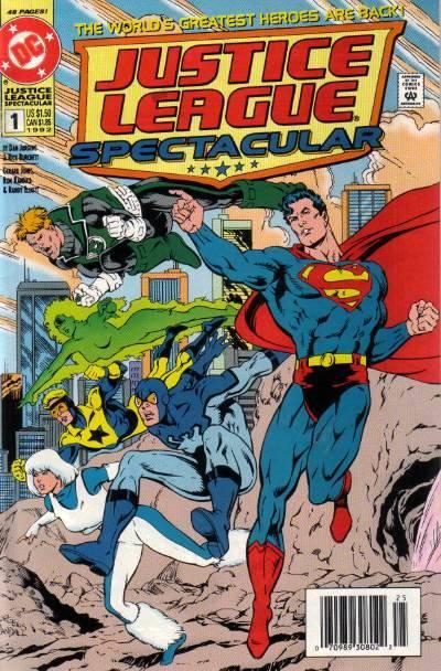 Justice League Spectacular [Newsstand] #1 (1992) Comic Books Justice League Spectacular