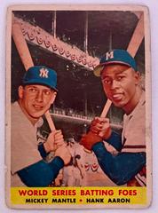 Mickey Mantle, Hank Aaron [World Series Batting Foes] #418 Baseball Cards 1958 Topps Prices