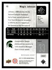 Back Side | Magic Johnson Basketball Cards 2011 SP Authentic