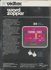Back Cover | Word Zapper Atari 2600