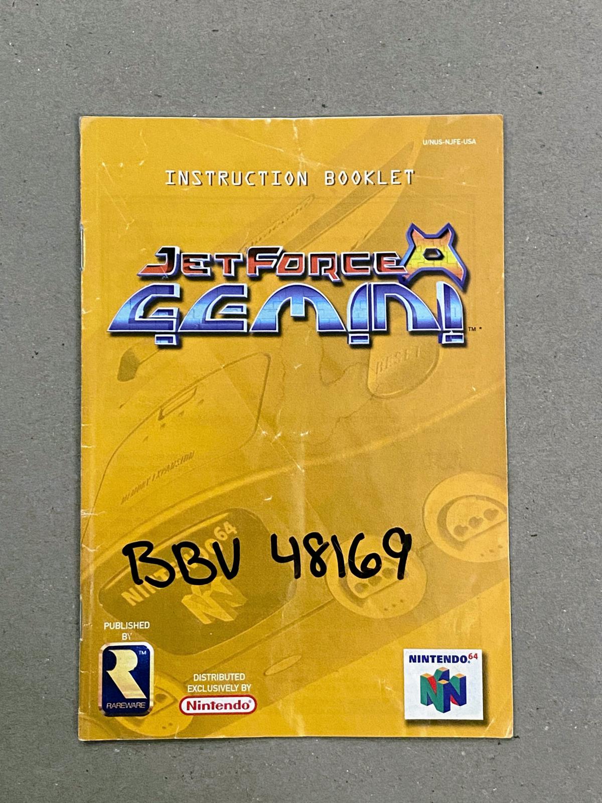 Jet Force Gemini Manual only Nintendo 64
