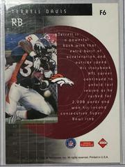 Back Of Card | Terrell Davis Football Cards 1999 Collector's Edge Fury Forerunners