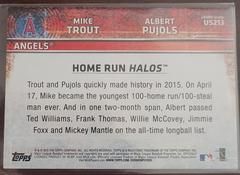 Card Back | Albert Pujols, Mike Trout Baseball Cards 2015 Topps Update