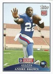 Andre Brown Football Cards 2009 Topps Kickoff Prices