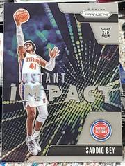 Saddiq Bey Basketball Cards 2020 Panini Prizm Instant Impact Prices
