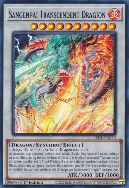 Sangenpai Transcendent Dragion LEDE-EN040 YuGiOh Legacy of Destruction