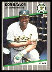 Don Baylor #1 Baseball Cards 1989 Fleer Glossy Prices