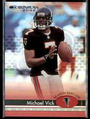Michael Vick [Season Stat Line] #8 Football Cards 2002 Panini Donruss Prices
