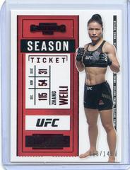 Zhang Weili [Red] #10 Ufc Cards 2021 Panini Chronicles UFC Prices