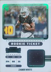 Zamir White #RTS-ZWH Football Cards 2022 Panini Contenders Rookie Ticket Swatches Prices