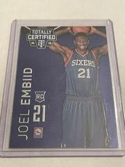 Joel Embiid [Platinum Blue] Basketball Cards 2014 Panini Totally Certified Prices