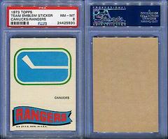 Rangers, Canucks Hockey Cards 1973 Topps Team Emblem Stickers Prices