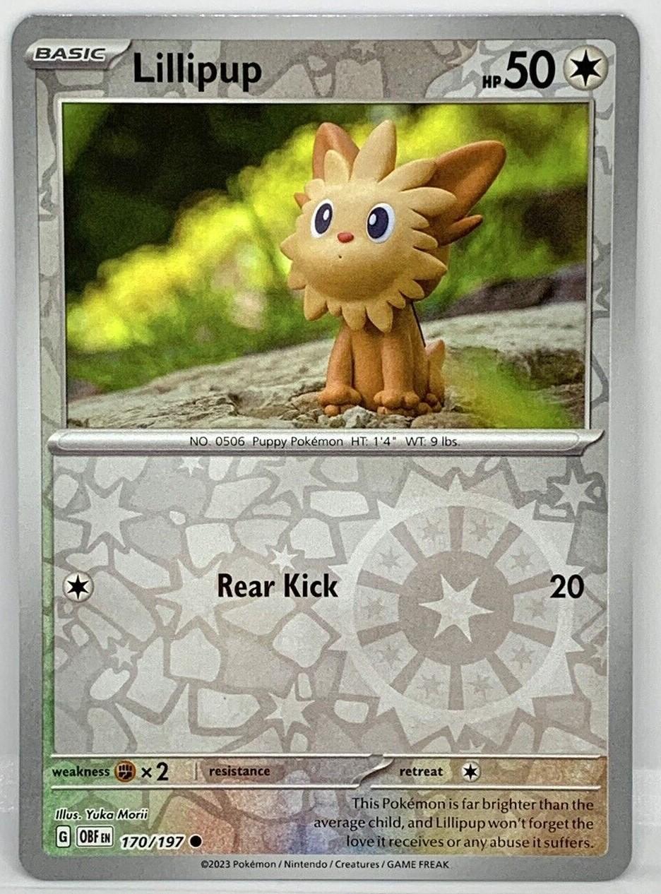 Lillipup [Reverse Holo] #170 Pokemon Obsidian Flames