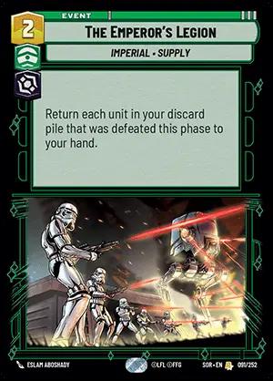 The Emperor's Legion [Foil Hyperspace] #91 Star Wars Unlimited: Spark of Rebellion