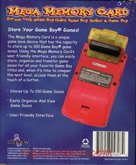 BACK OF PACKAGE | Mega Memory Card GameBoy Color