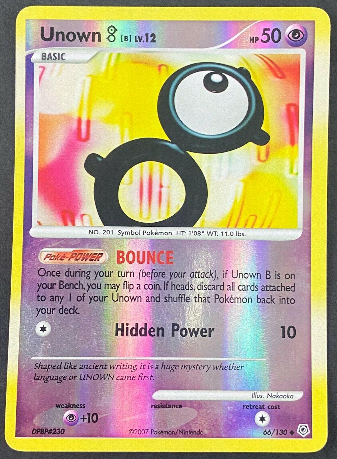 Unown B [Reverse Holo] #66 Prices | Pokemon Diamond & Pearl | Pokemon Cards