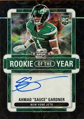 Ahman Sauce Gardner [Rookie of the Year Autograph Black Scope] #ROY-AG Football Cards 2022 Panini Contenders Optic Rookie of the Year Prices