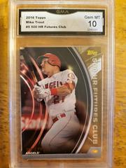 Mike Trout #500-5 Baseball Cards 2016 Topps Update 500 HR Futures Club Prices