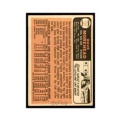 Back | Dave Morehead Baseball Cards 1966 Topps