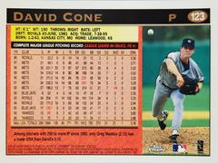 Rear | David Cone Baseball Cards 1997 Topps Chrome