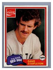 Dave Stapleton #10 Baseball Cards 1981 Coca Cola Prices