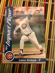 Lance Dickson #85 Baseball Cards 1992 Score Impact Players Prices