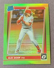 Alec Bohm [Green] #35 Baseball Cards 2021 Panini Donruss Optic Prices