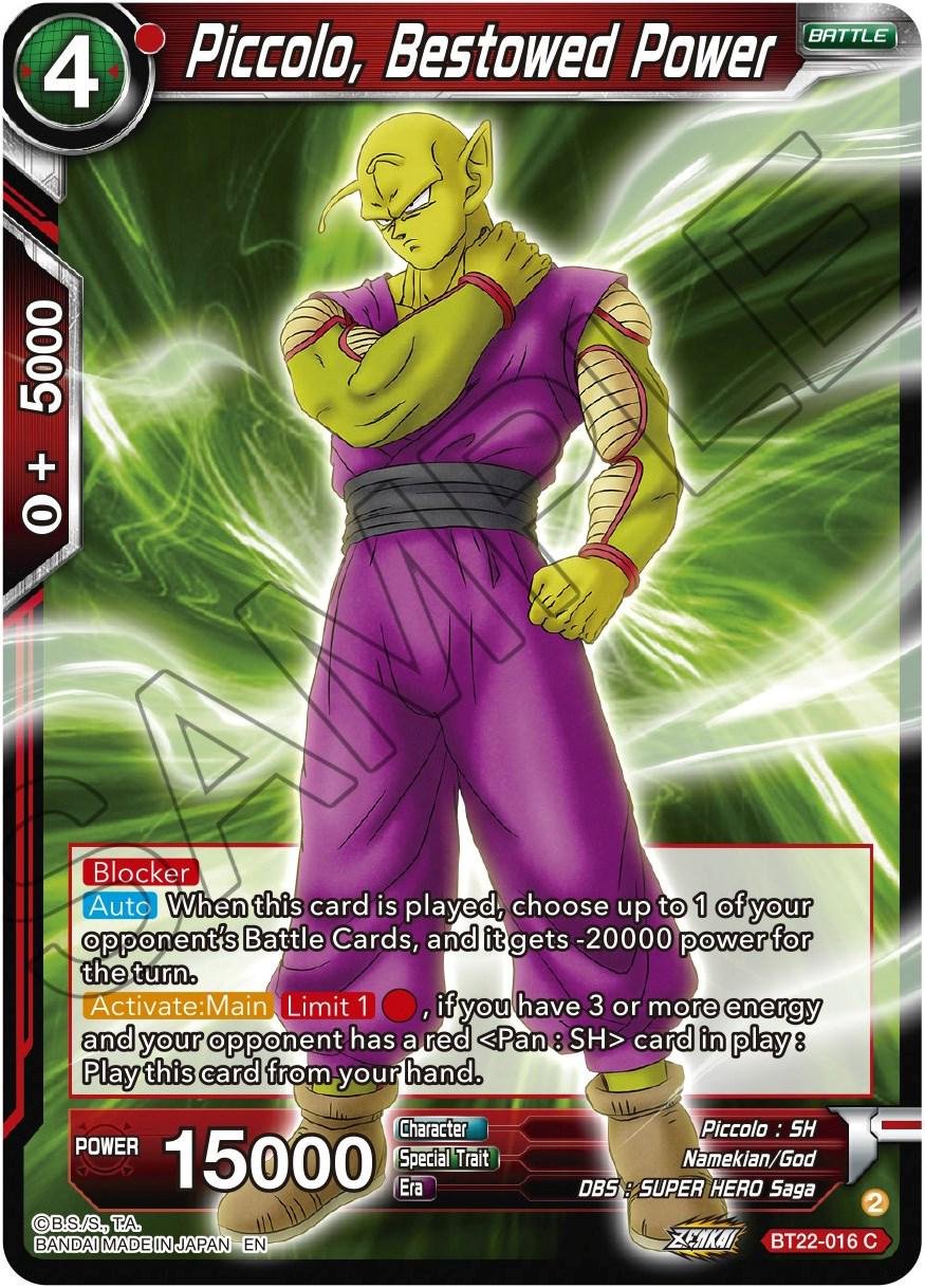 Piccolo, Bestowed Power BT22-016 Dragon Ball Super Critical Blow