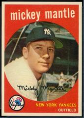 Mickey Mantle Baseball Cards 1959 Topps Prices