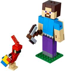 LEGO Set | Minecraft Steve BigFig with Parrot LEGO Minecraft