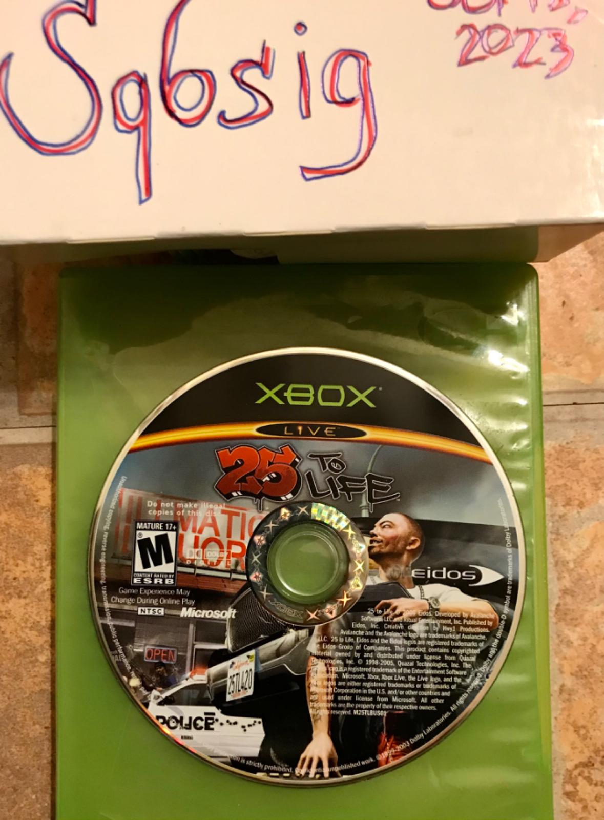 25 to Life Item only Xbox