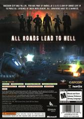 Back Cover | Resident Evil: Operation Raccoon City Xbox 360