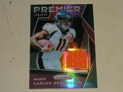 Carlos Henderson [Pink] #1 Football Cards 2017 Panini Prizm Premier Jersey Prices